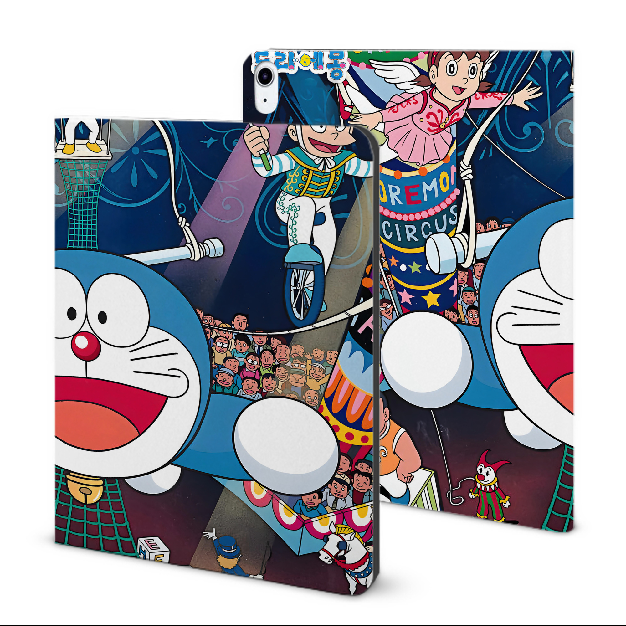 （画像用） ドラえもん Doraemon IPad ケース ブック型 PUレザー TPU 耐衝撃 軽量 薄型 ペン収納なし 全面保護 IPad 各モデル対応